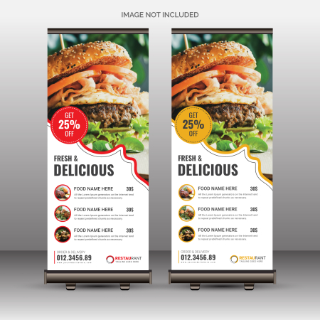 Roll-up - Roll-up banner, model "Food"-100x200cm