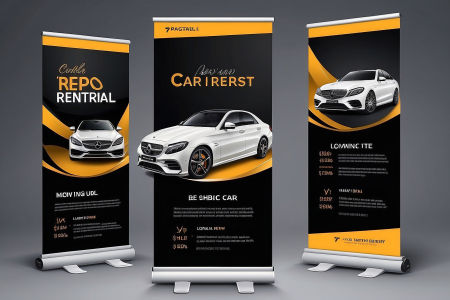 Roll-up - Roll-up banner, model "auto" 100x200cm