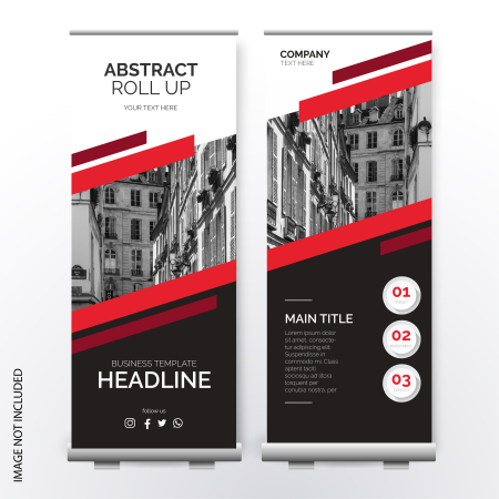 Roll-up banner, model "Abstract" 100x200cm