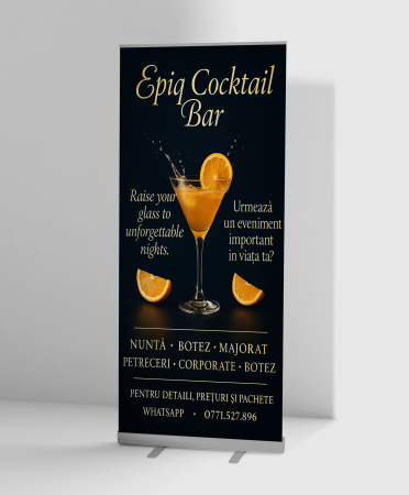 Roll-up - Roll-up banner, model "cocktail" 100x200cm