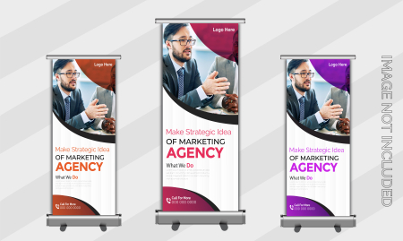 Roll-up banner, model "corporate" 100x200cm