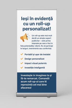 Roll-up - Sistem roll-up banner personalizat 100x200cm