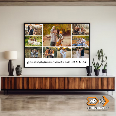 Tablouri canvas - Tablou canvas "Familie pretioasa" colaj 9 fotografii