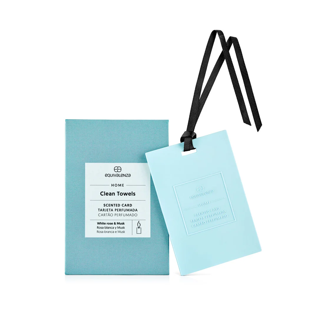 Card parfumat ,   Clean Towels (Trandafir alb si mosc)