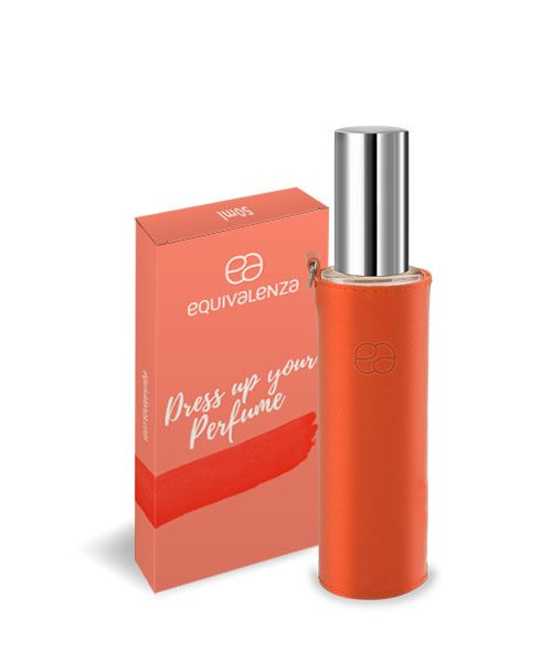 Husa pentru parfum portocalie, Equivalenza, 50 ml