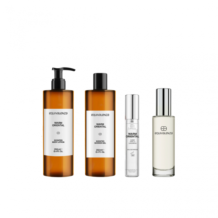 Pachet promo: Apa de Parfum 095, Femei, 30 ml + Warm Oriental Gel de dus, 250 ml + Lotiune de corp 250 ml + Parfum 12 ml