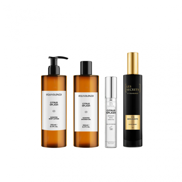 Pachet promo: Bergamote 719, 30ml + Citrus Splash Gel de dus, 250 ml + Lotiune de corp 250 ml + Parfum 12 ml