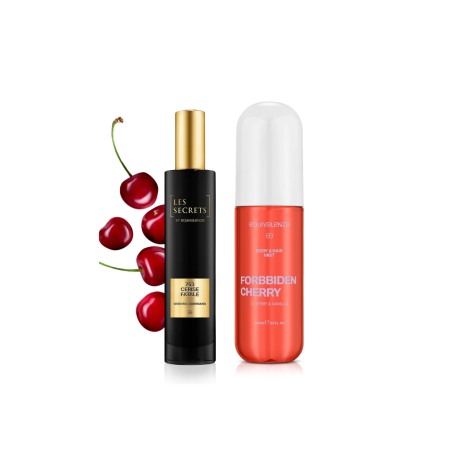 Pachete promo - Pachet Promo: Spray corp si par Forbidden Cherry 200 ml + Apa de Parfum Cerise Fatale 763 Les Secrets, Unisex, 50 ml - Equivalenza