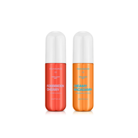 50-100 lei - Pachet Promo: Spray pentru corp si par Forbidden Cherry 200 ml + Spray pentru corp si par Creamy Macadamia 200 ml - Equivalenza