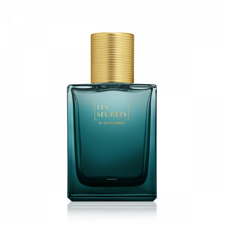 2.Sticla patrata albastra Les Secrets 50 ml + Capac auriu