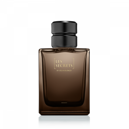 10.Sticla patrata maro Les Secrets 50 ml + Capac negru