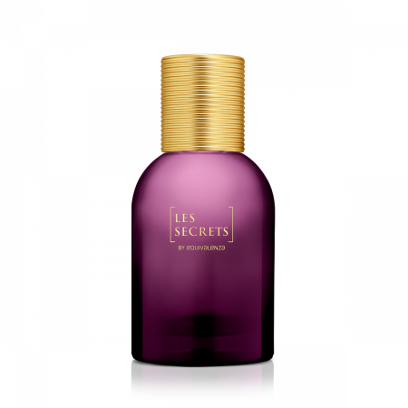 5.Sticla rotunda mov Les Secrets 50 ml + Capac auriu