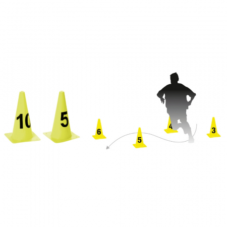 Jaloane - Gardulețe - Set 25 jaloane/conuri numetotate 1-25 30cm