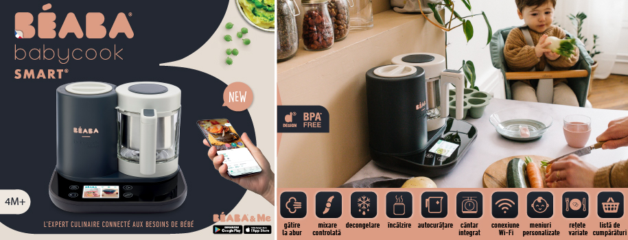 Robot Beaba Babycook Smart + Wi-Fi Charcoal Grey