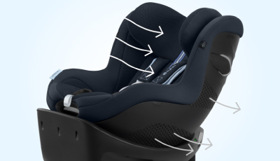 Scaun auto rotativ Cybex Sirona Gi i-Size Plus Ocean Blue - respirabilitate optima