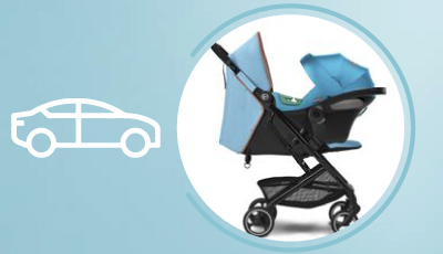 Carucior Cybex Beezy Moon Black - Sistem de calatorie