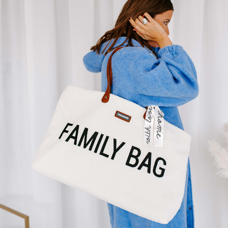 Geanta de infasat Childhome Mommy Bag Teddy Ecru