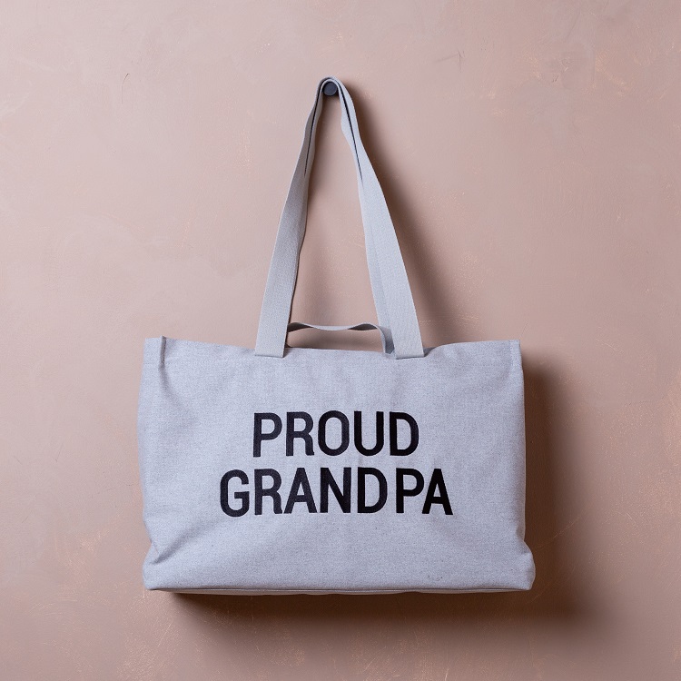 Geanta Childhome Proud Grandpa Gri