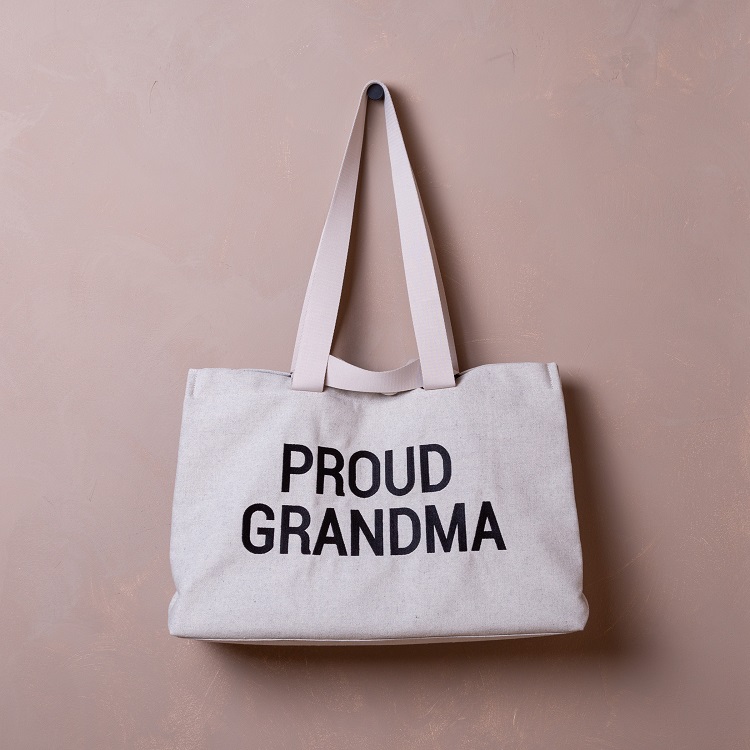 Geanta Childhome Proud Grandma Alb