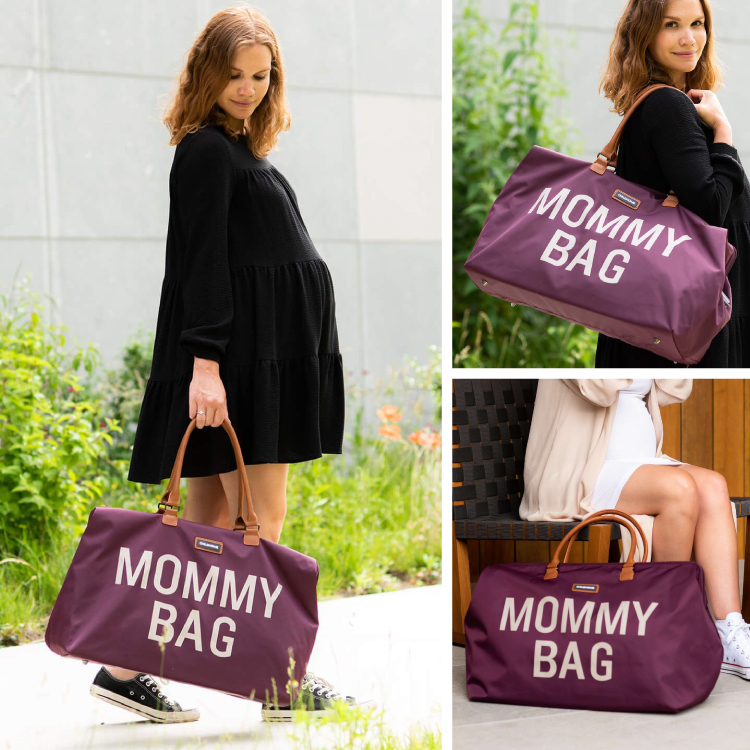 Geanta de infasat Childhome Mommy Bag Visiniu