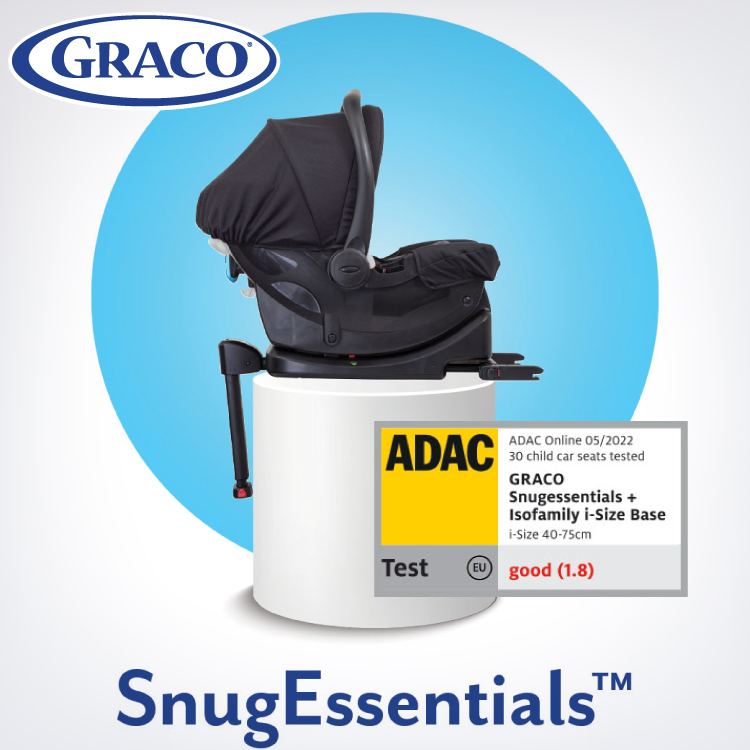 Scaun auto Graco SnugEssentials Steeple Grey - scor ADAC