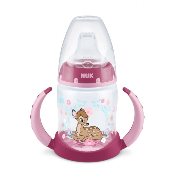 Biberon Nuk First Choice PP 150 ml cu Toarte si Tetina de Invatare Disney Bambi 6-18 luni