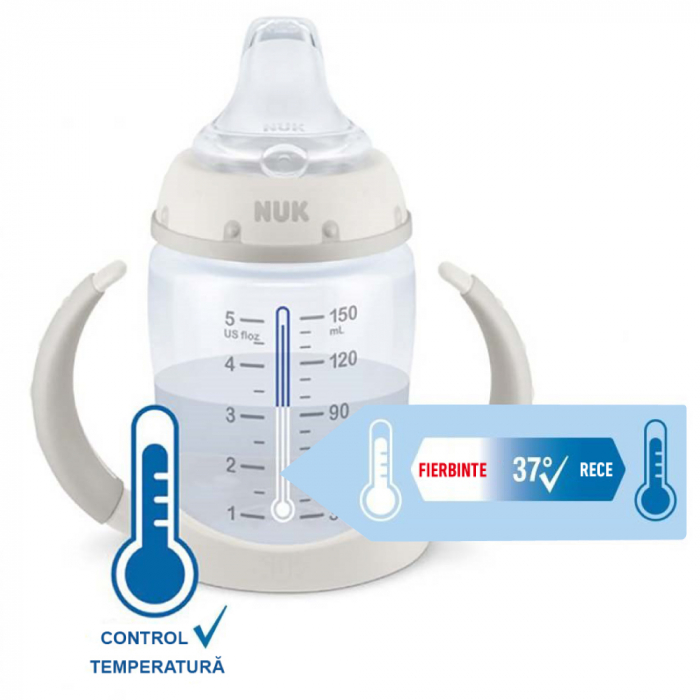 Biberon Nuk Learner First Choice Control Temperatura 150 ml Winnie Gri 6-18 luni [3]