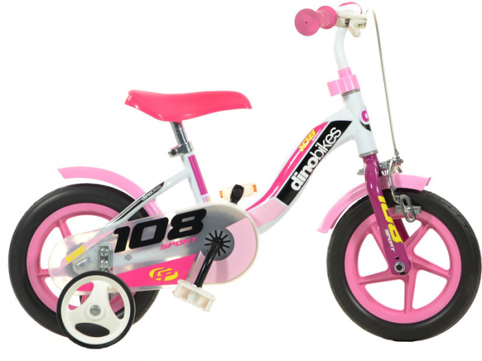 Bicicleta cu maner pentru parinti Dino Bikes Roz 10 inch La plimbare imagine 2022