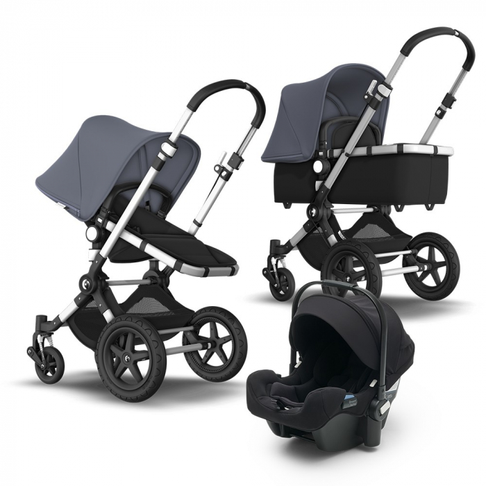 Carucior Bugaboo Cameleon 3 Plus 3 in 1 Aluminium Black Steel Blue