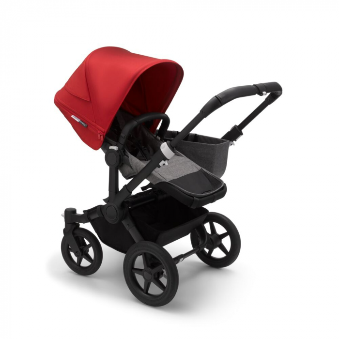 Carucior Bugaboo Donkey 3 Mono Black Grey Melange Red