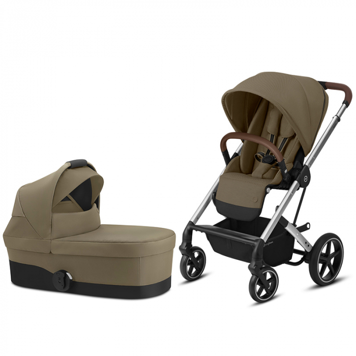 Carucior Cybex Balios S Lux 2 in 1 Silver Classic Beige