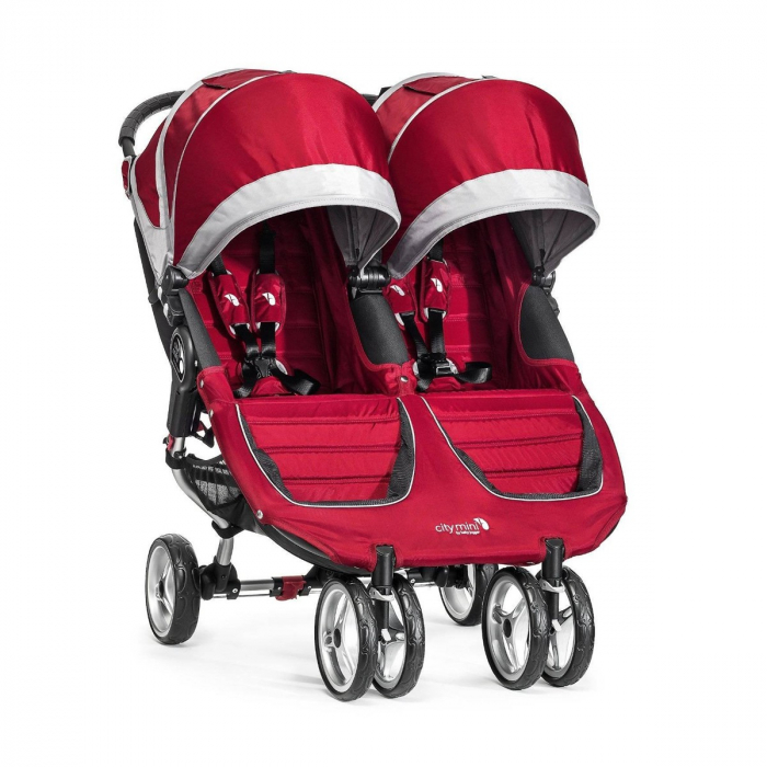 Carucior gemeni Baby Jogger City Mini 3 DoubleA a, sA, A Crimson Grey