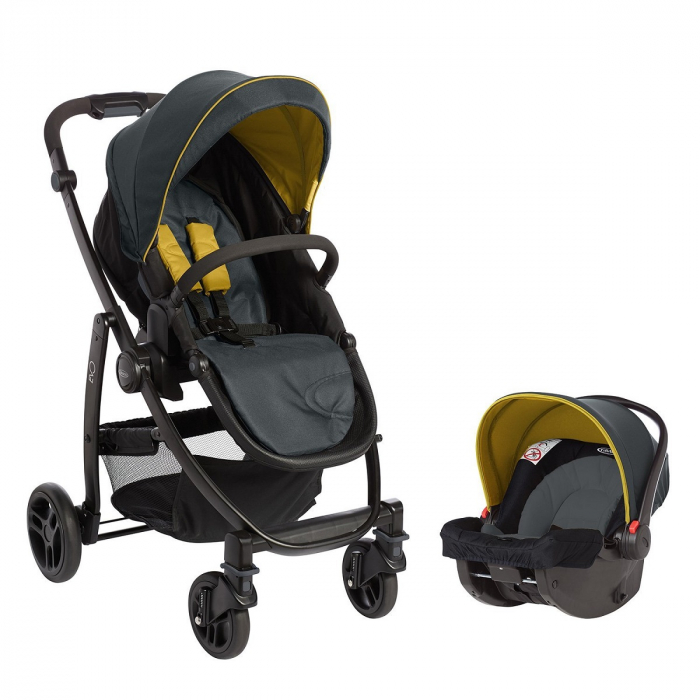 Carucior Graco Evo II TS Gray Yellow Resigilat