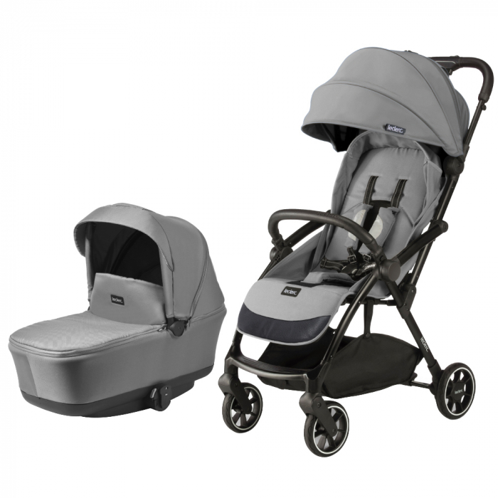 Carucior Leclerc Baby Magic Fold Plus 2 in 1 Grey