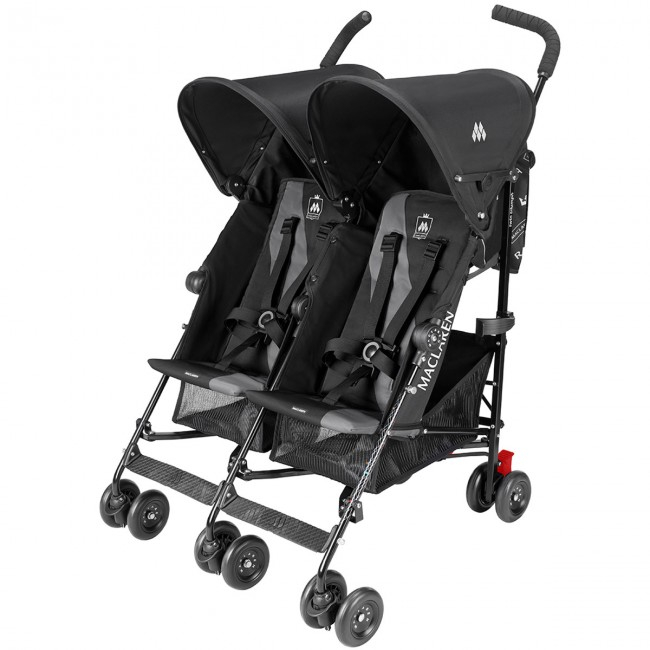 Carucior Maclaren Twin Triumph - Black Charcoal