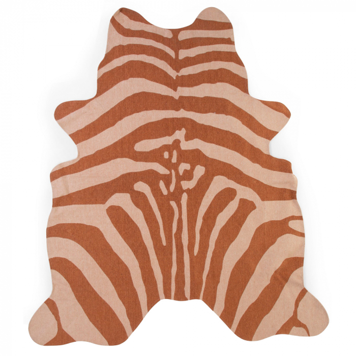 Covor Bumbac Childhome 145x160 cm, Zebra Nude