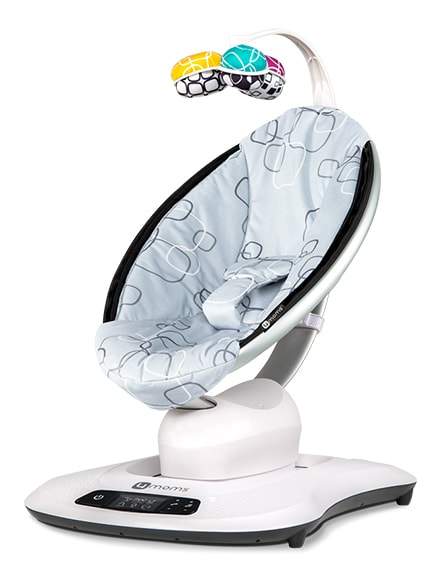 Fotoliu Balansoar Bebelusi 4MOMS MamaRoo 4.0 Plush Silver