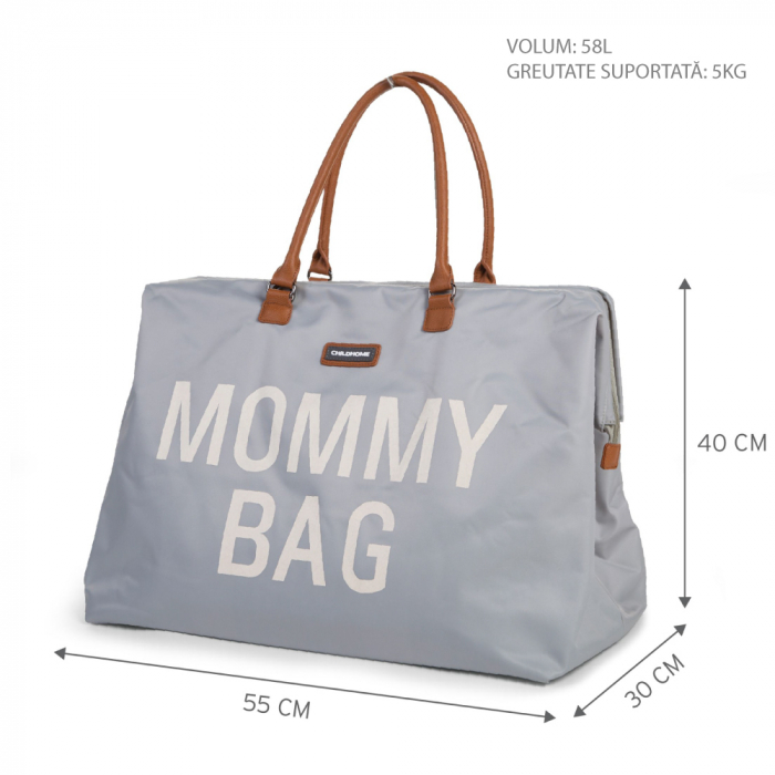 Geanta de infasat Childhome Mommy Bag Gri [7]