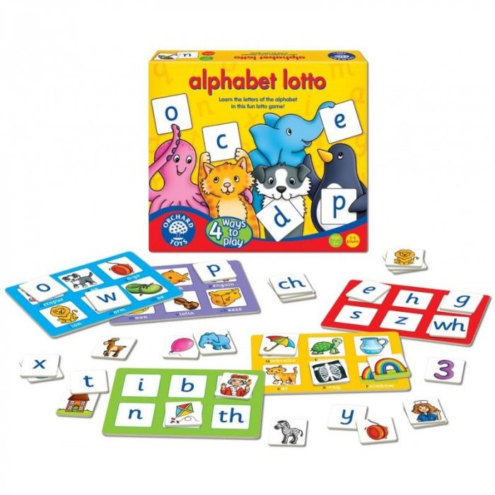 Joc educativ Orchard Toys Loto in Limba Engleza - Alfabetul Joc educativ Orchard Toys Loto in Limba Engleza - Alfabetul