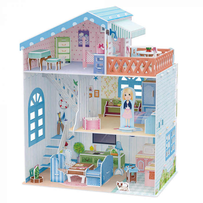 Puzzle 3D CubicFun - Colectia Casuta Papusilor - Vila de la Mare
