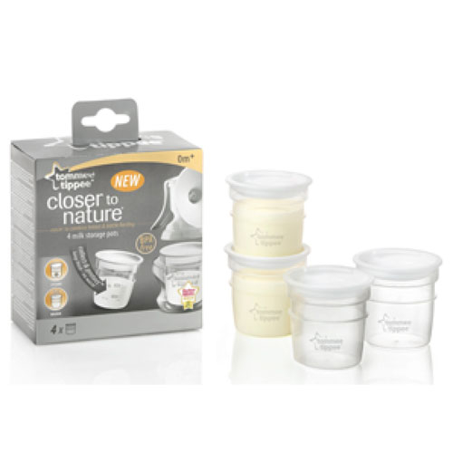 Recipiente Tommee Tippee de stocare lapte matern - 4 buc