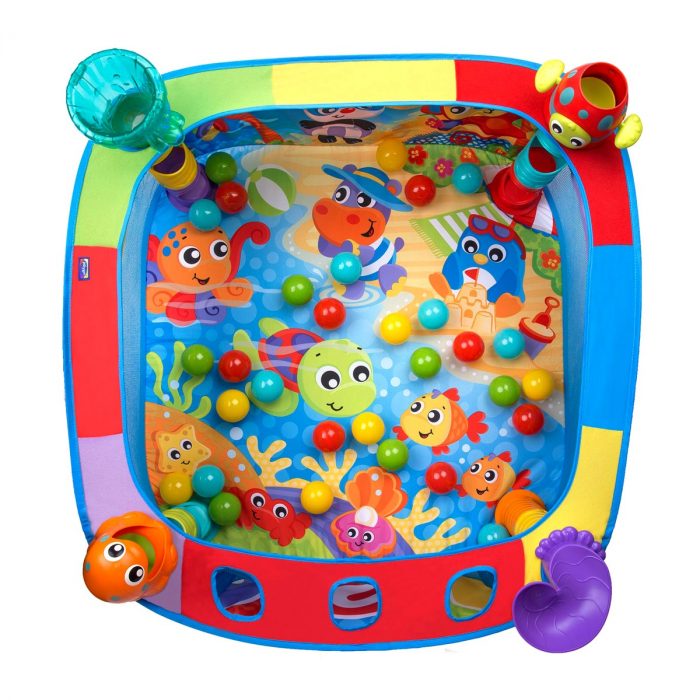 Salteluta de activitati cu circuite de bile Playgro Pop And Drop