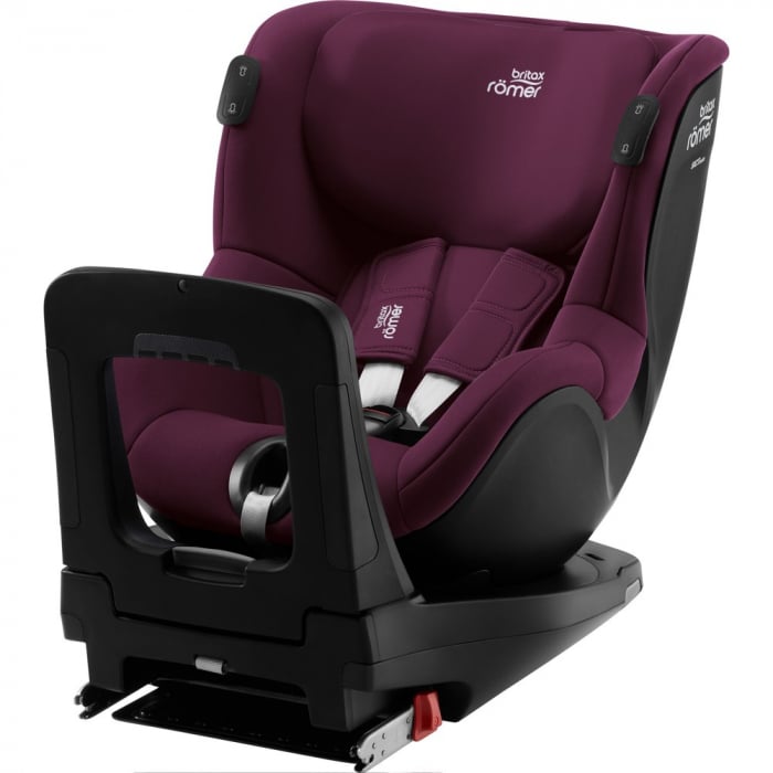 Scaun auto Britax DualFix iSense cu Baza Flexibila iSense Burgundy Red