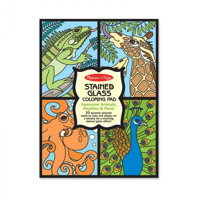 Set de colorat vitralii cu animale Melissa and Doug [1]