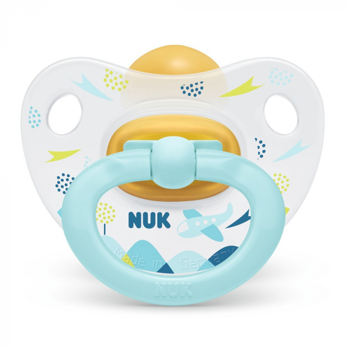 Suzeta Nuk Happy Kids Latex M2 Bleu 6-18 luni