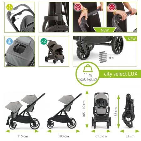 Carucior Baby Jogger City Select Lux Slate [5]