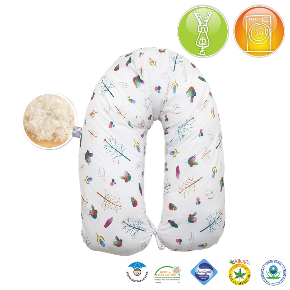 Perna Gravida 3 in 1 Husa Bumbac Model Pasari 165 cm [2]