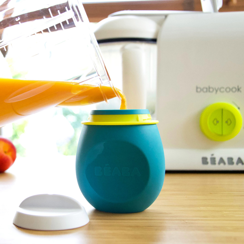 Set BabySqueez 2 in 1 si Recipient Squeez - Albastru [5]