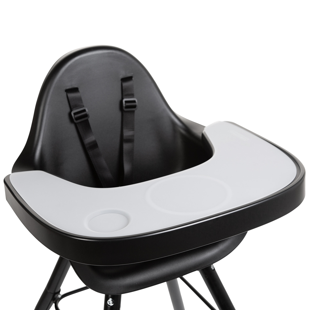 Tavita scaun de masa Childhome Evolu + Protectie din silicon, Negru [2]