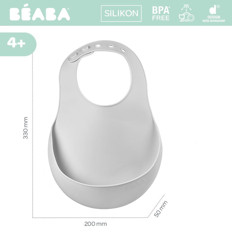 Set 2 Bavete silicon Beaba Old Pink/Light Grey [2]